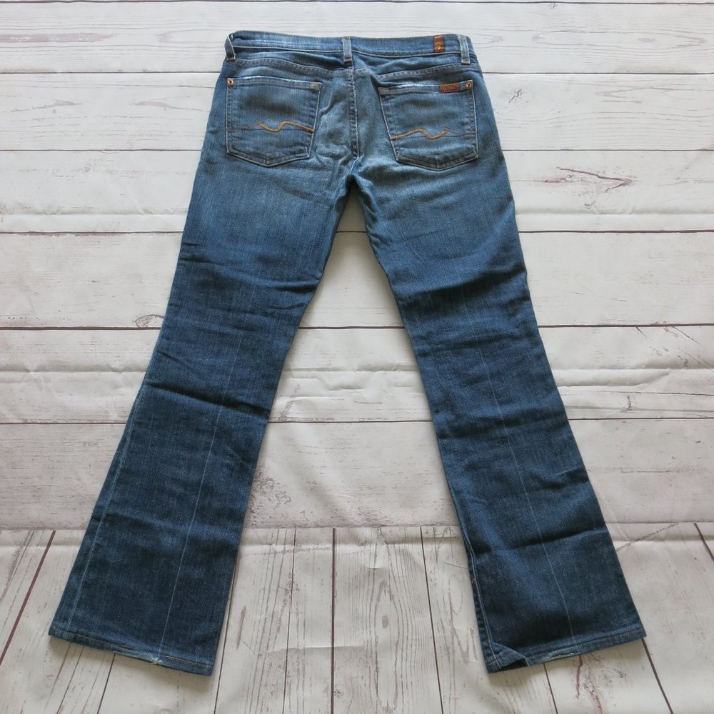 7 For All Mankind Cotton Blend Flare Leg Denim Jeans - Size 28